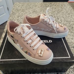 Karl Lgerfeld Women's Cate Embellished Sneakers(Pink- Size 5.5)